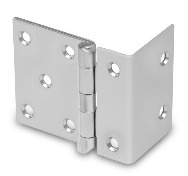 FLUSH HINGES RPC flush hinges with hospital tips come in heights of 2, 2-1/2 and 2-3/4 860 Door Thickness: 3/4 (19mm) Door Clearance: 7/32 (5.