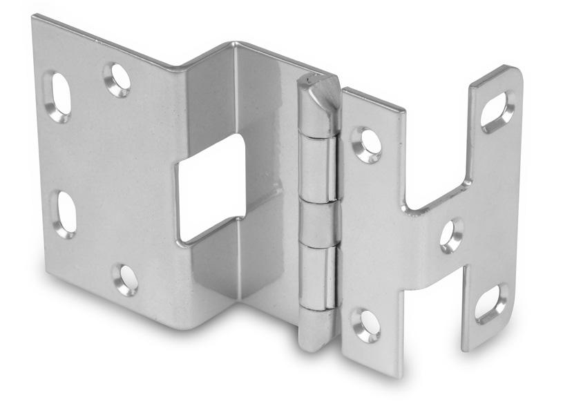 FIVE-KNUCKLE OVERLAY HINGES 454 Side Panel: 3/4 (19mm) Door Thickness: 3/4 (19mm) Hinge Overlay: 23/32 (18.3mm) Door Overlay: 15/32 (11.9mm).095 (2.