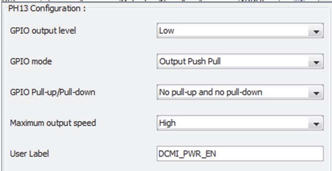 DCMI application examples AN5020 3. Set the parameters as shown in Figure 63.