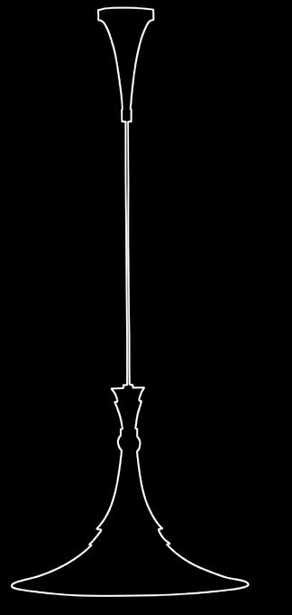 25cm 40cm 46cm 50cm Itemnr: PA 812 Model: Odeon hanging-lamp Sockets: E27 max.