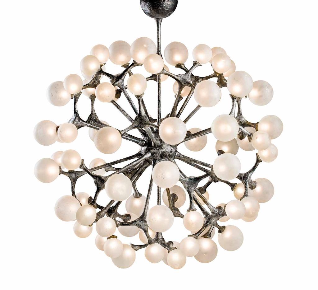 Itemnr: PA 894 Model: Organic Atomic hanging lamp round XL Sockets: 75x G4 LED Finish: -Oxid silver -Oxid green -Other