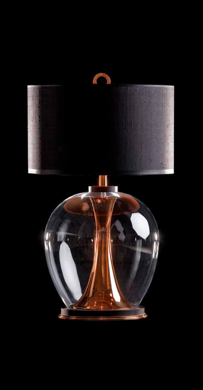 85cm 87cm 45cm 50cm Itemnr: PA 821 Model: Rosedale table-lamp /Blown Glass Shade: 8214 Saffron Black Sockets: 2x E27 max.
