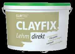 CLAYFIX Clay Direct clay coatings CLAYFIX Clay Direct clay brushable plasters and clay paints are available in 12 selected colours.