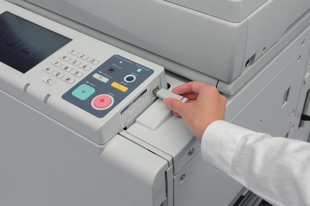 For direct printing even when the machine is not connected to a network, simply insert a USB flash drive containing the data into the machine s USB slot.