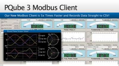 Modbus Interface More than 3000 registers available Simultaneous client connections Scan rate up to 3 times a
