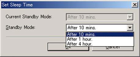 CHAPTER 5 TROUBLESHOOTING 4. Sleep This mode is used to change the time until the machine enters the sleep mode. It is set to [After 10 mins.] at the factory setting.
