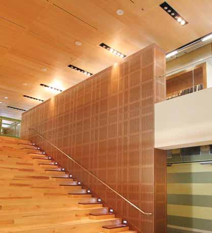 Decoustics Wood Solo-M panels are a modified version of the standard Solo product and an economic consideration in lieu of Quadrillo finished panels which offers large panels, design versatility and
