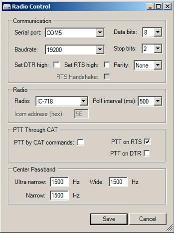 The configuration on the previous page will get simple PTT working and allow you to operate the software.