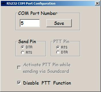 5. Close the Soundcard window. 6. Choose Options on the MRP40 window again. 7. Move the mouse cursor to TX Settings and choose Send via Com (x) Port from the menu. 8.