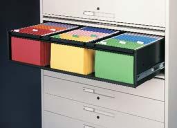 hanging folders or open-shelf filing of top or side-tab