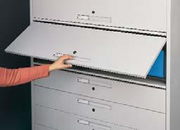 Closed File Drawer Combines security with space efficiency.