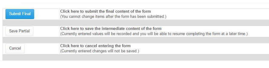 Step 7: Submitting the form When you have filled out at least the items required to clear your CalCentral Checklist items, you have to