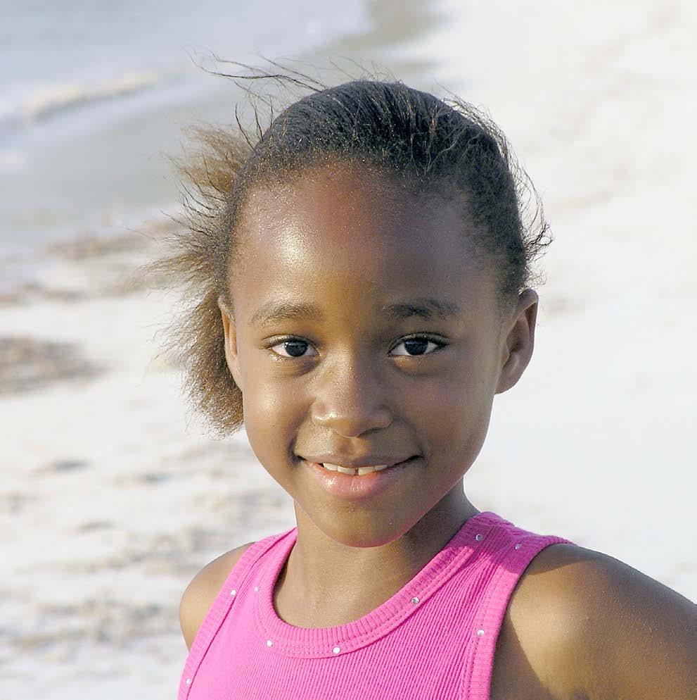 Bahamian Girl This little girl s skin is darker in color, but you use