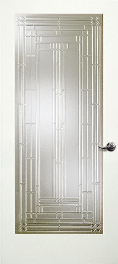 These doors are primed and 8001 8411 with satin etch glass.