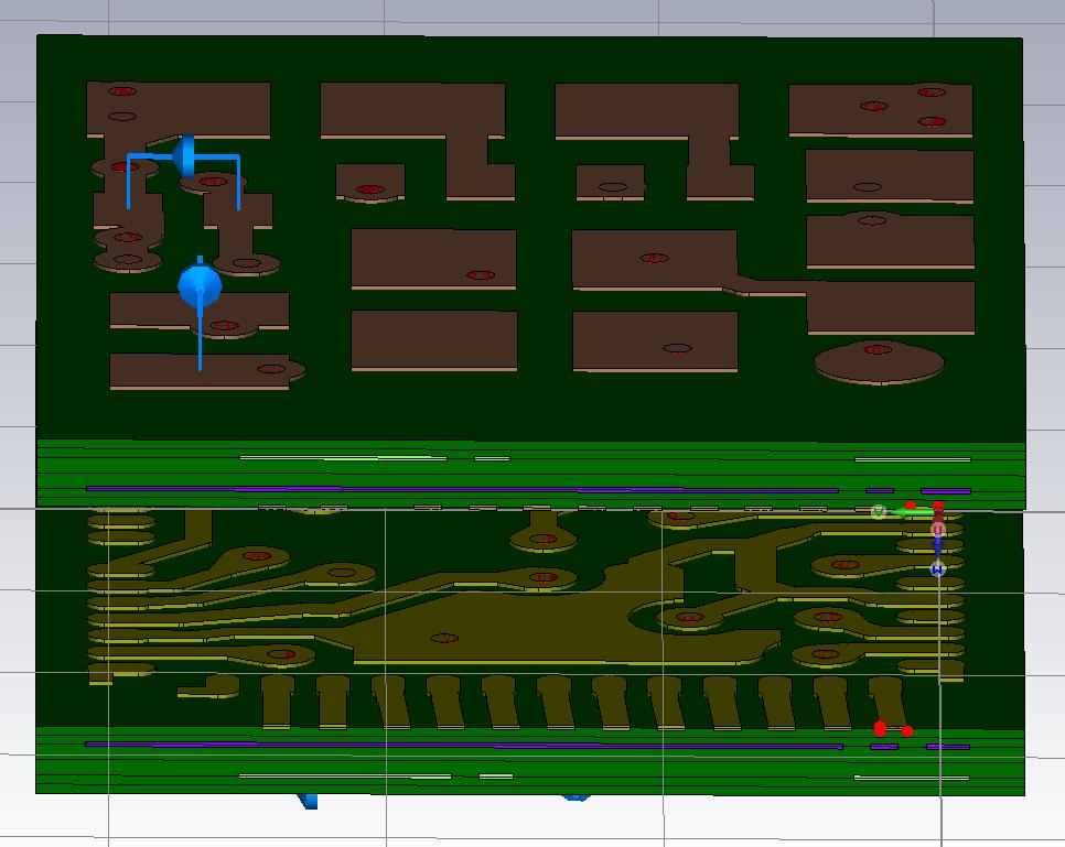 Bending Process (IV) Import via CST EDA filter using analytical face and thicken sheet commands (VBA macro) Cut PCB 2 times Rotate upper part Pick point and face of connector Create analytical face
