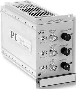 Available Power Amp Modules for E-500 and E-501 Racks E-505.00 is a highperformance amplifier module for the piezo servo-controller system E-500 E-503.00 Piezo amplifier module E-505.
