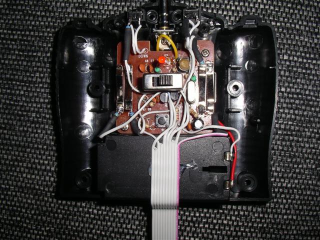 Figure 2: Remote control with back plate removed showing connection points Figure 3: Completed remote control unit The resistors were covered with heat shrink in order to prevent possible shorting