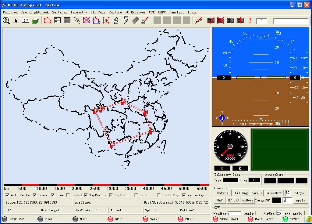 Interface Description The interface is running as shown. The whole interface is divided into several main areas which an be seen from the map.