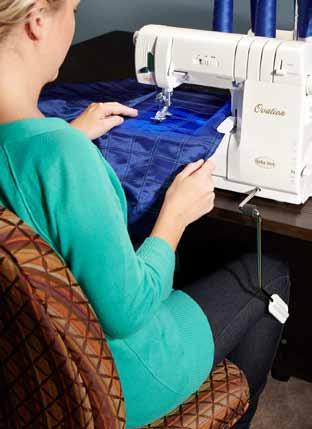 Give Yourself a Hand Convenient Features for More Hands-On Time Grow your serging confidence with the