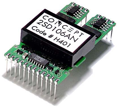 2SD106AI-17 UL Dual SCALE Driver Core for IGBTs and Power MOSFETs Description The SCALE drivers from CONCEPT are based on a chip set that was developed specifically for the reliable driving and safe