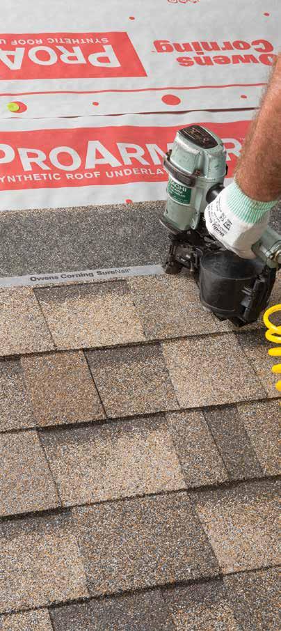 When It s Your Business, Be Sure With SureNail Technology PATENTED TECHNOLOGY With SureNail Technology, strength and durability are built into every Duration Series Shingle, only from Owens Corning.