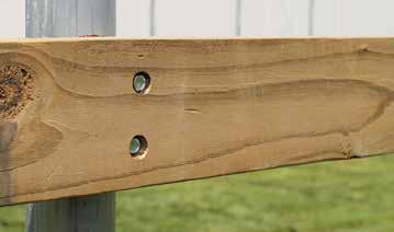 Example shows using 2" Tek screws (additional purchase) to secure board to rafters.