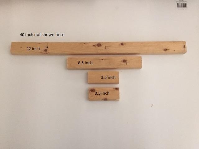 Something to press the thumb tacks. Materials one furring strip 1.5 x 3/4 x 96 inches. Can be found at most hardware or lumber store. Cut the furring strip in the following lengths. Two 3.