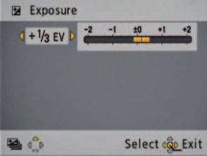 Taking pictures with Exposure Compensation Recording Mode: Corrects exposure to obtain optimum exposure (for example, if there is difference between bringhtness of object and background).