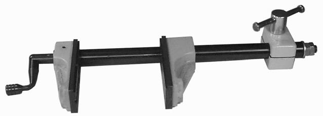 The adjustment screw shaft is protected from chips and adjusts for the full capacity of the vise.