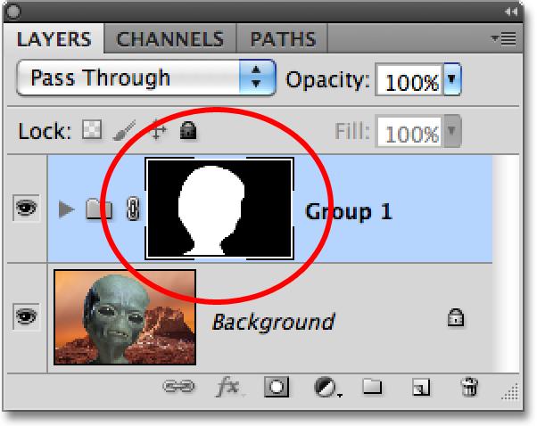 Step 12: Add A Layer Mask To The Group With the selection outline now in place and the layer group selected, click the Layer Mask icon at the bottom of the Layers panel: Click on the Layer Mask icon.