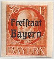 1919 - King Ludwig III Design overprinted