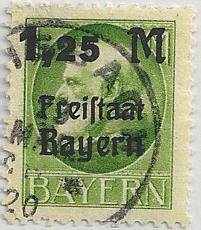 1919 King Ludwig III Design overprinted