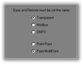 Depending on whether HopNet radio is configured as a Remote or Base when first connected, the heading on the Parameters page will display either Remote Parameters or