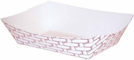 Capacity, Red/White 1,000 CT BWK-30LAG100 Paper Food Baskets, 16-oz.