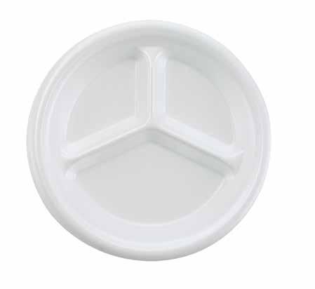 per carton CT BWK-9IMPACT Plastic Plates, 9", Round, White 4 packs