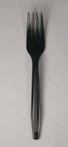 CT BWK-SPOONHW Full-Length Polystyrene Cutlery, Teaspoon, White 1,000 CT BWK-FORKHW-BLA Full-Length Polystyrene Cutlery, Fork, Black