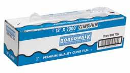 FOODSERVICE & BREAKROOM DISPOSABLES Food Wrap Film BWK-7202 PVC Food Wrap Film, 12" x 2000' Roll 1 roll in a cutter box BX BWK-7204 PVC Food