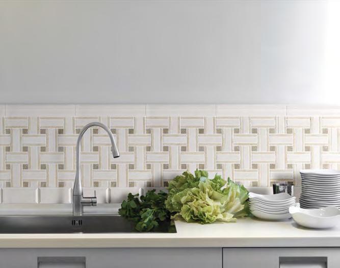 CHAMPAGNE MODERN POLISHED LIMESTONE COLLECTION Product Featured: Champagne Modern Polished Lattice Mosaic, Champagne Modern Polished Cornice Floor / Wall Tiles IN STOCK AVAILABLE SIZES TL15520 2
