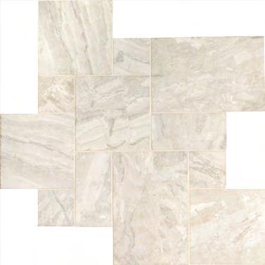 Floor / Wall Tiles Diana Royal Pave Antico TL16856 - Versailles Pattern 1/2 Versailles Pattern Components A B D C MAKE EVERY ROOM A PALATIAL STATEMENT A 16 x16 x1/2 4 pcs in a set B 8 x8 x1/2 4 pcs