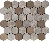 Mosaics MS01287 ALLURE&GLACIER Full Hexagon Textured Mosaic 10