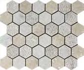 x12 x3/8 Sheets MS01296 WALNUT DARK Full Hexagon Textured