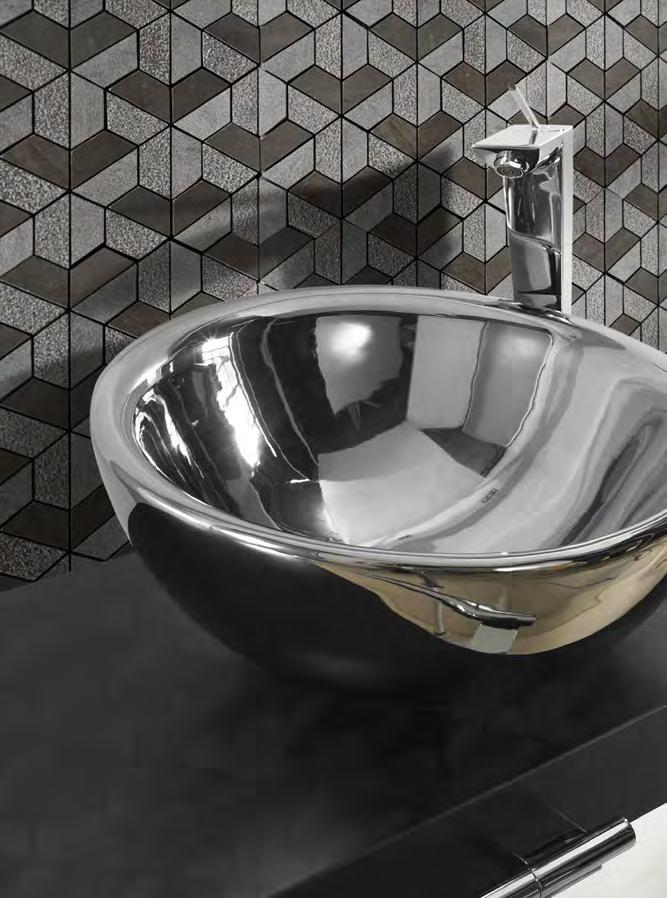 TOUCH TONE TEXTURED 3D HEXAGON MOSAICS COLLECTION Designing with texture and shape in stone brings together classic combinations.