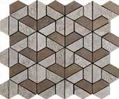 SHOW WHITE 3D Hexagon Textured 3/8 Mosaic 10