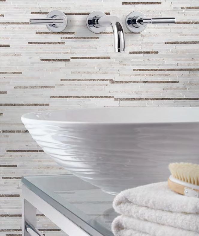 AVALON MODERN POLISHED MARBLE COLLECTION Product Featured: Massa Modern Bamboo Mosaic TRADITIONAL TO CONTEMPORARY.