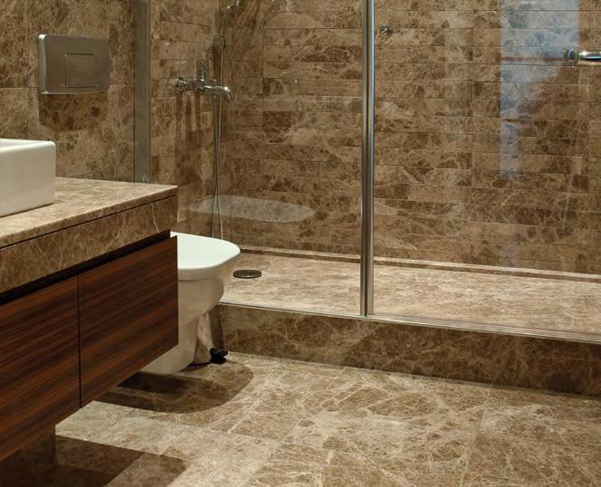 PARADISE POLISHED MARBLE COLLECTION Product Featured: Paradise Polished 18 x18 x1/2, Paradise Polished 4 x18 x1/2,