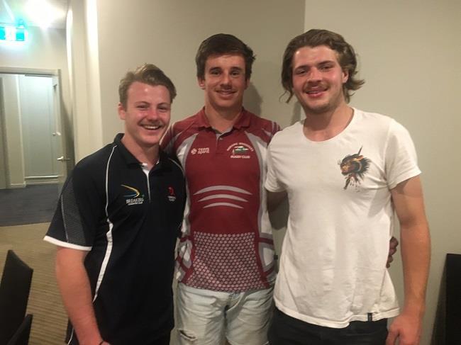 Vaughan Kernan, Lachlan Peruch and Harrisen Bowcock received the Representative Awards for Colts in 2017.