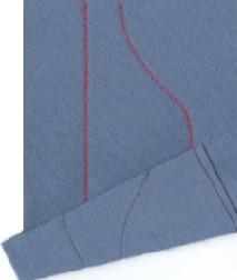 Chainstitch Fabric: 2 pieces medium weight cotton, each 4 x 8 Needle: 80/12 Sharp or JLx2 Thread: 2 cones of overlocker thread Presser Foot: Chainstitch Foot Stitch: Chainstitch Thread the overlocker