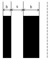 See Figure 1. Figure 1 Measurements for ratio-based symbologies For ratio-based symbologies, bar and space widths are individually subject to Tolerance B.