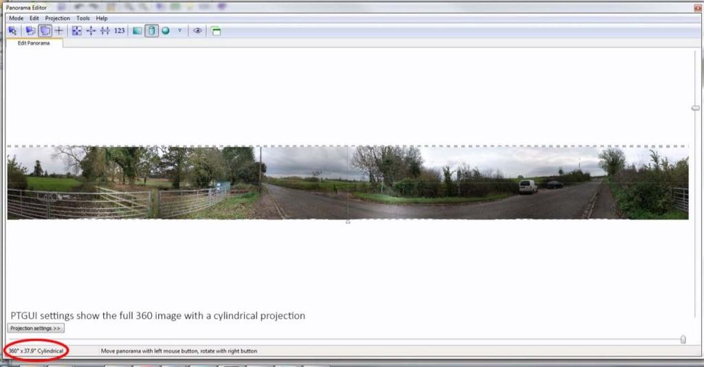 Friends Life Ltd. 3 416.04641.00001 Eden Westwood Development LVIA August 2016 Figure 3: PTGUI 3.7 The information found in this data is then replicated within the digital modelling software. 3.8 The stitching process is automatic and the projection used for the stich is set to cylindrical.