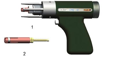 2-8. Stud welding torch 2-8-1 H-10 torch (as diagram on right) Torch application process: *Press the stud screw to connect with the base metal. *The welding torch will discharge by contact.